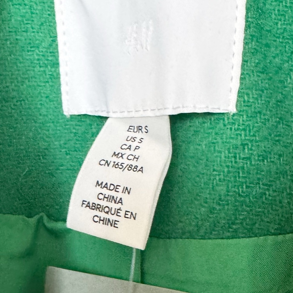 Green Single-Button Long Coat - Picture 11 of 16